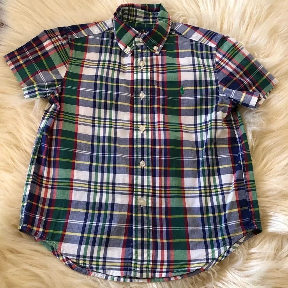 RLP button down plaid size 4